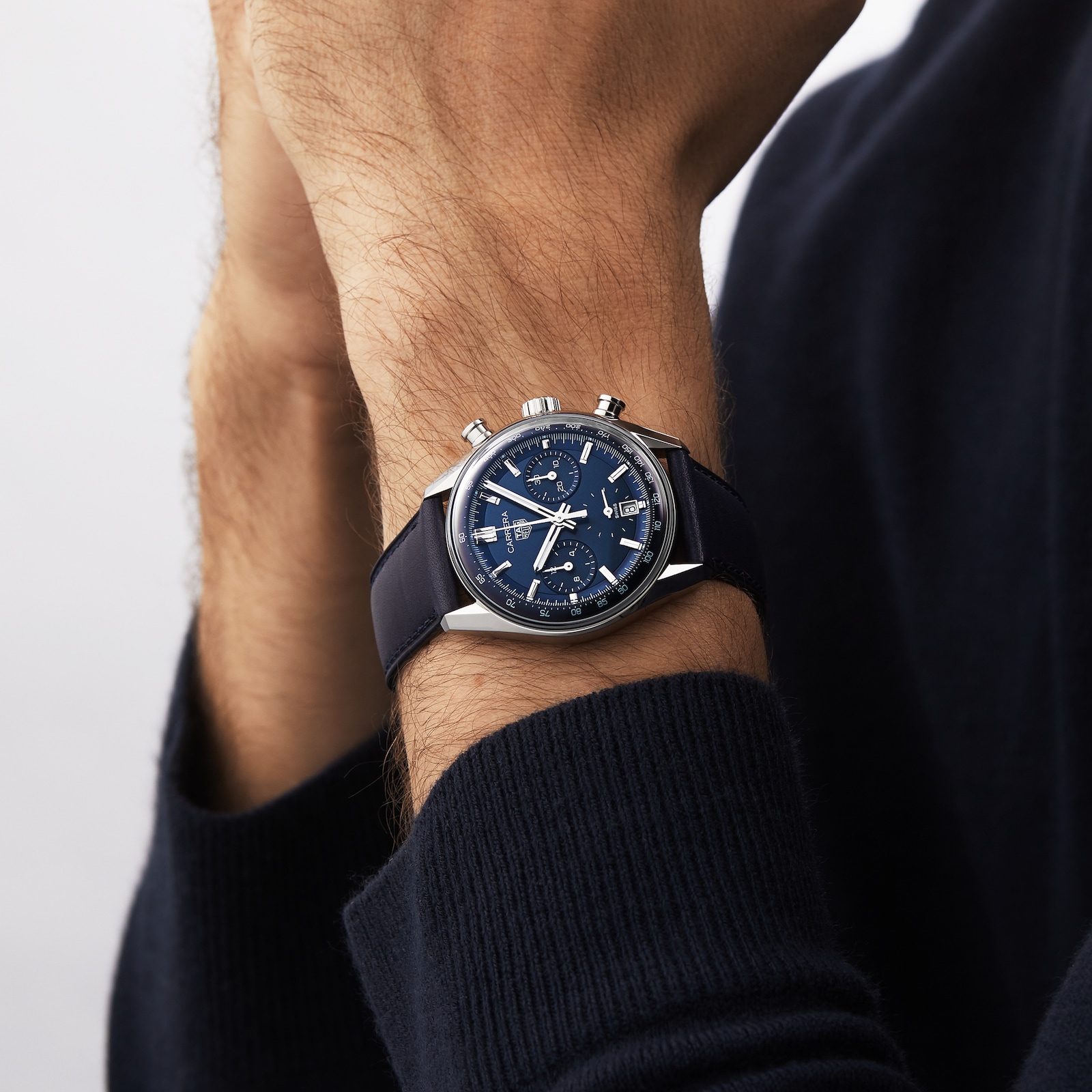TAG Heuer Carrera Chronograph 39mm Mens Watch Blue