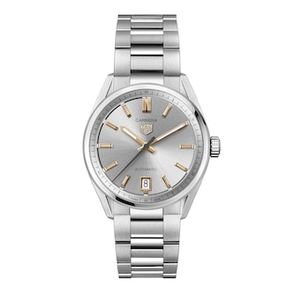 TAG Heuer Carrera Date 36mm Unisex Watch Silver TAG Heuer Carrera Date 36mm Unisex Watch Silver