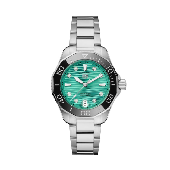 TAG Heuer Aquaracer Professional 300 36mm Ladies Watch Turquoise