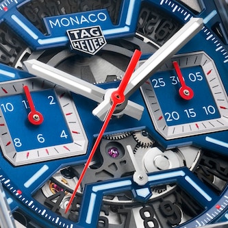 TAG Heuer Monaco Chronograph 39mm Mens Watch Titanium Blue