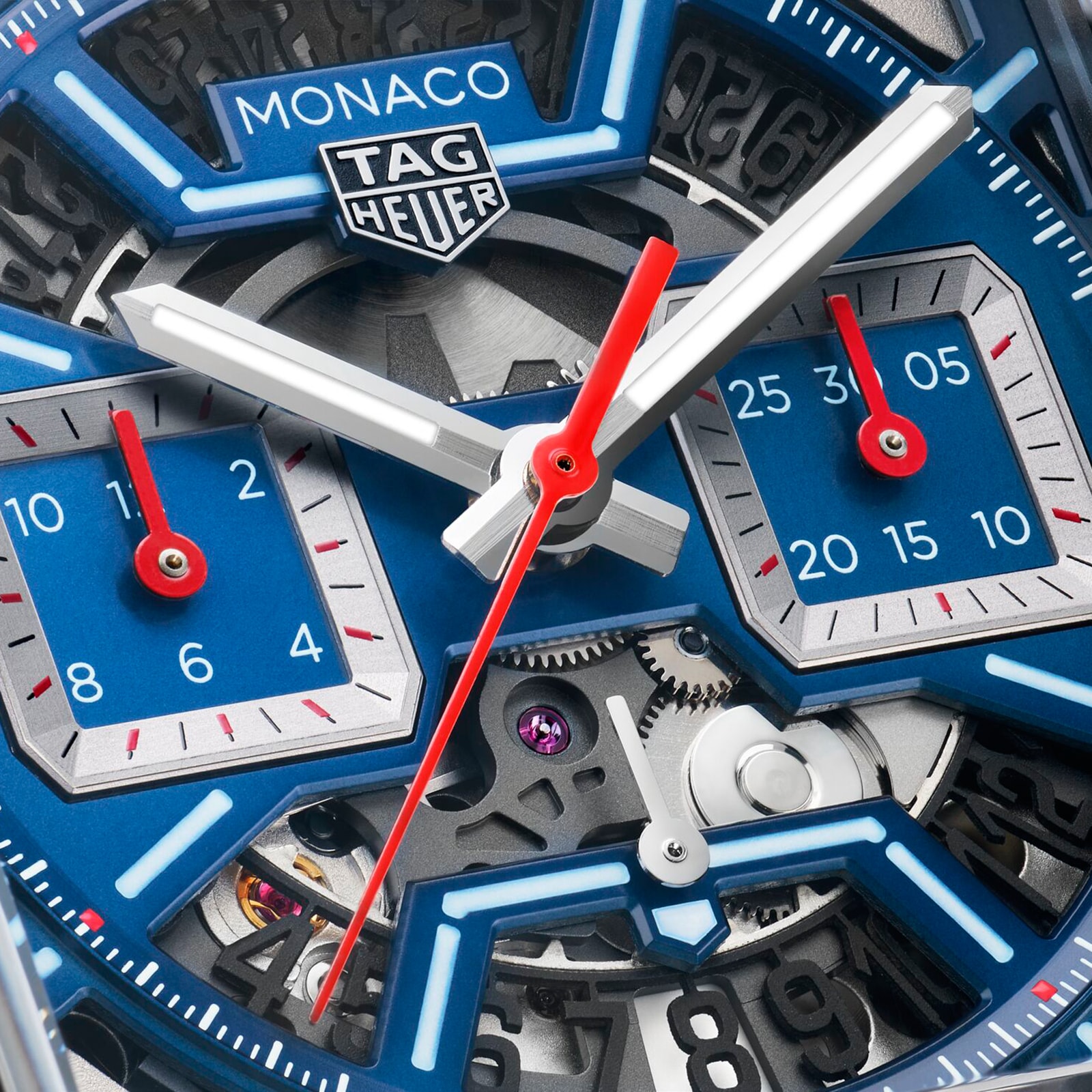 TAG Heuer Monaco Chronograph 39mm Mens Watch Titanium Blue