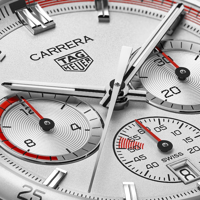 TAG Heuer Carrera Chronosprint X Porsche Special Edition 42mm Mens Watch Silver