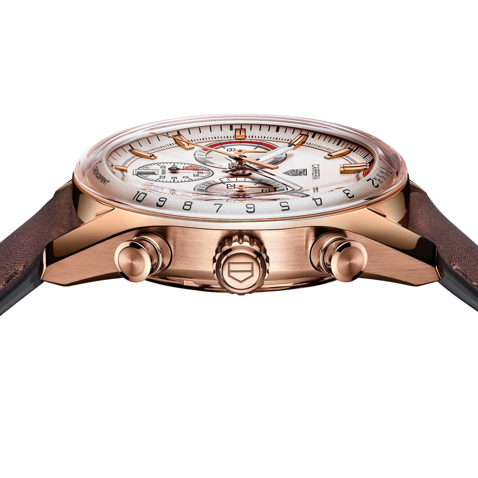 TAG Heuer Carrera Chronosprint X Porsche Special Edition 42mm Mens Watch Beige