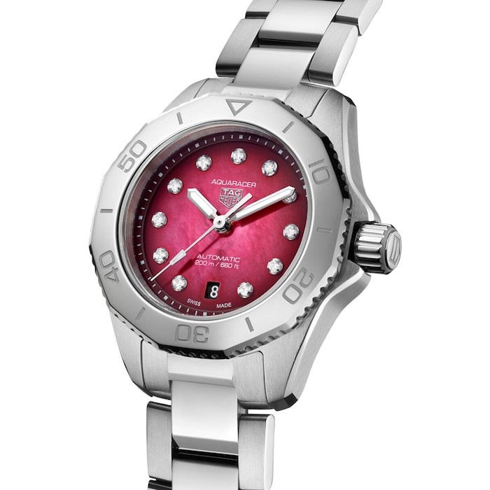 TAG Heuer Aquaracer Professional 200 Date 30mm Ladies Watch Red