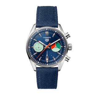 TAG Heuer Carrera Chronograph Skipper 39mm Mens Watch Blue