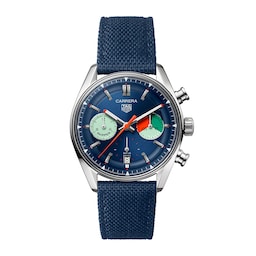 17382102 - Carrera Chronograph Skipper 39mm Mens Watch Blue
