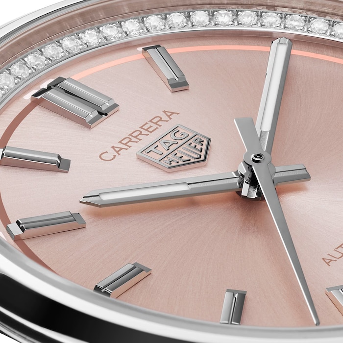 TAG Heuer Carrera 36mm Ladies Watch Diamonds Pink