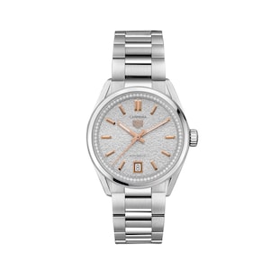 TAG Heuer Carrera 36mm Ladies Watch Diamonds Silver