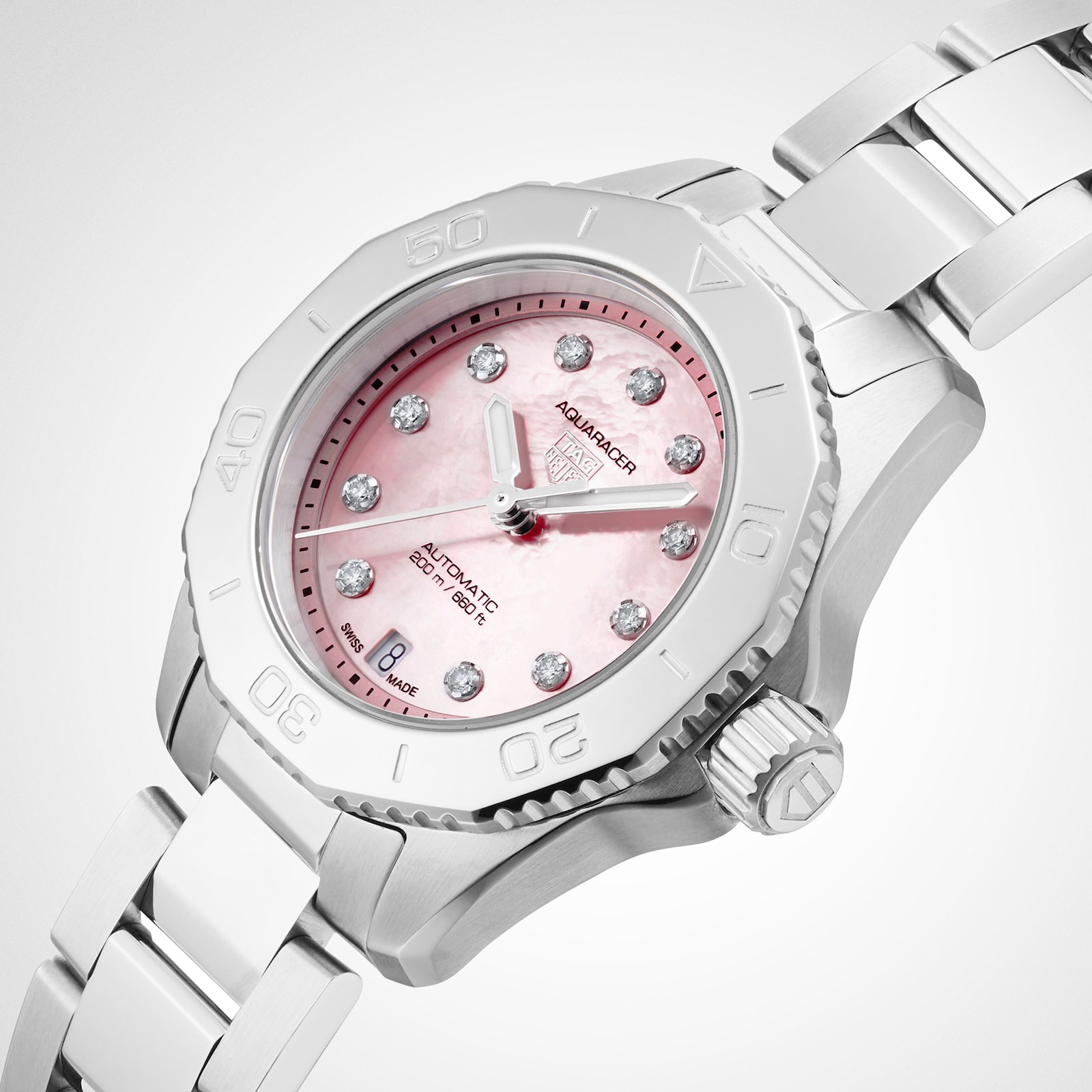 TAG Heuer Aquaracer 30mm Ladies Watch Strawberry Pink The Watches Of Switzerland Group Exclusive