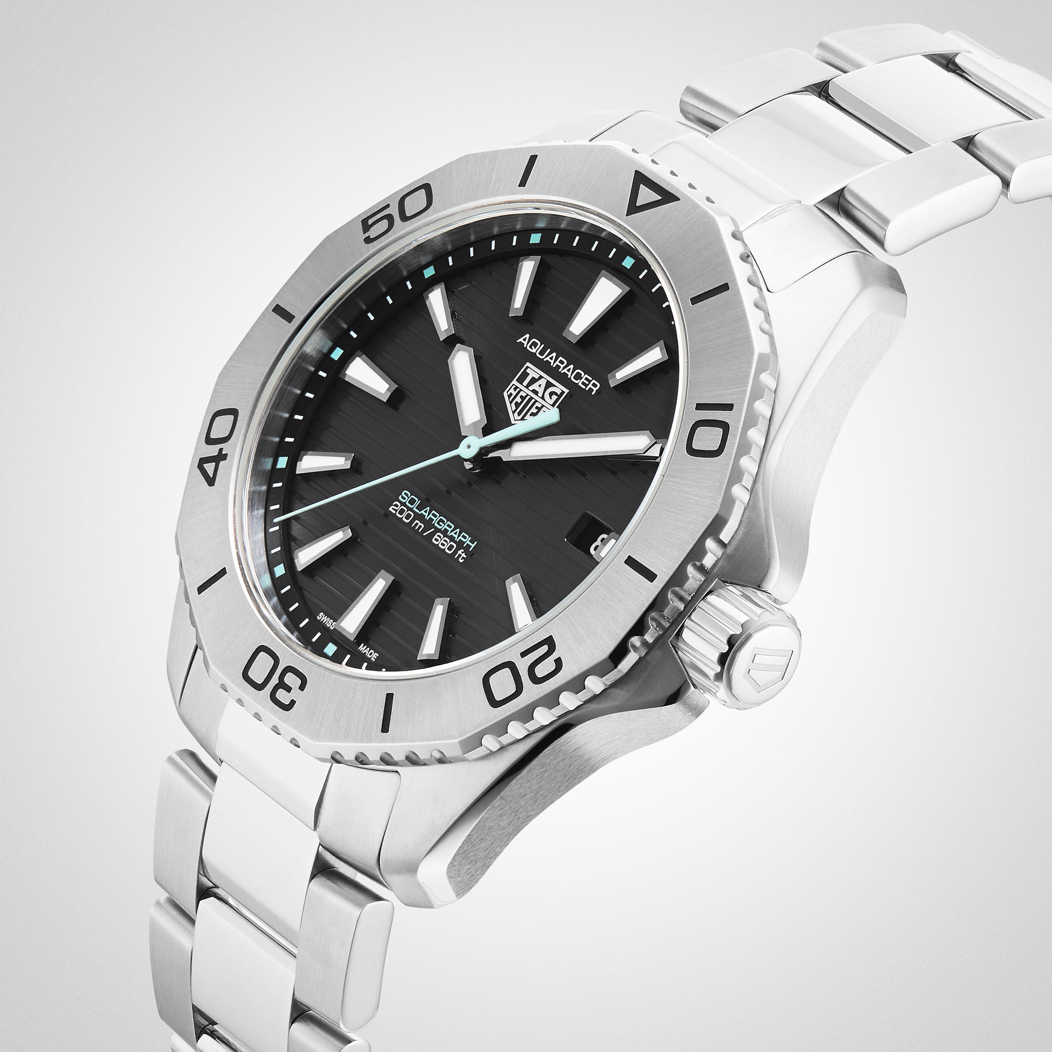 TAG Heuer Aquaracer 200 Professional Solargraph 40mm Mens Watch Black TAG Heuer Aquaracer 200 Professional Solargraph 40mm Mens Watch Black