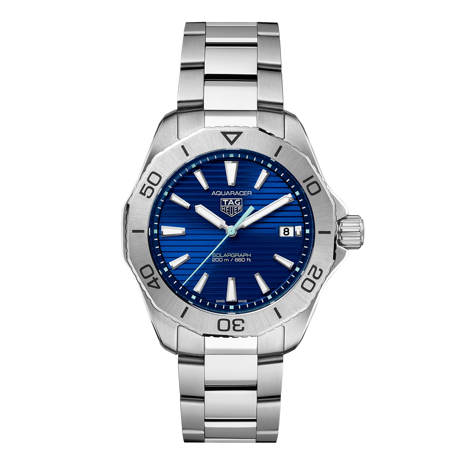 TAG Heuer Aquaracer Professional 200 Solargraph 40mm Mens Watch Blue TAG Heuer Aquaracer Professional 200 Solargraph 40mm Mens Watch Blue