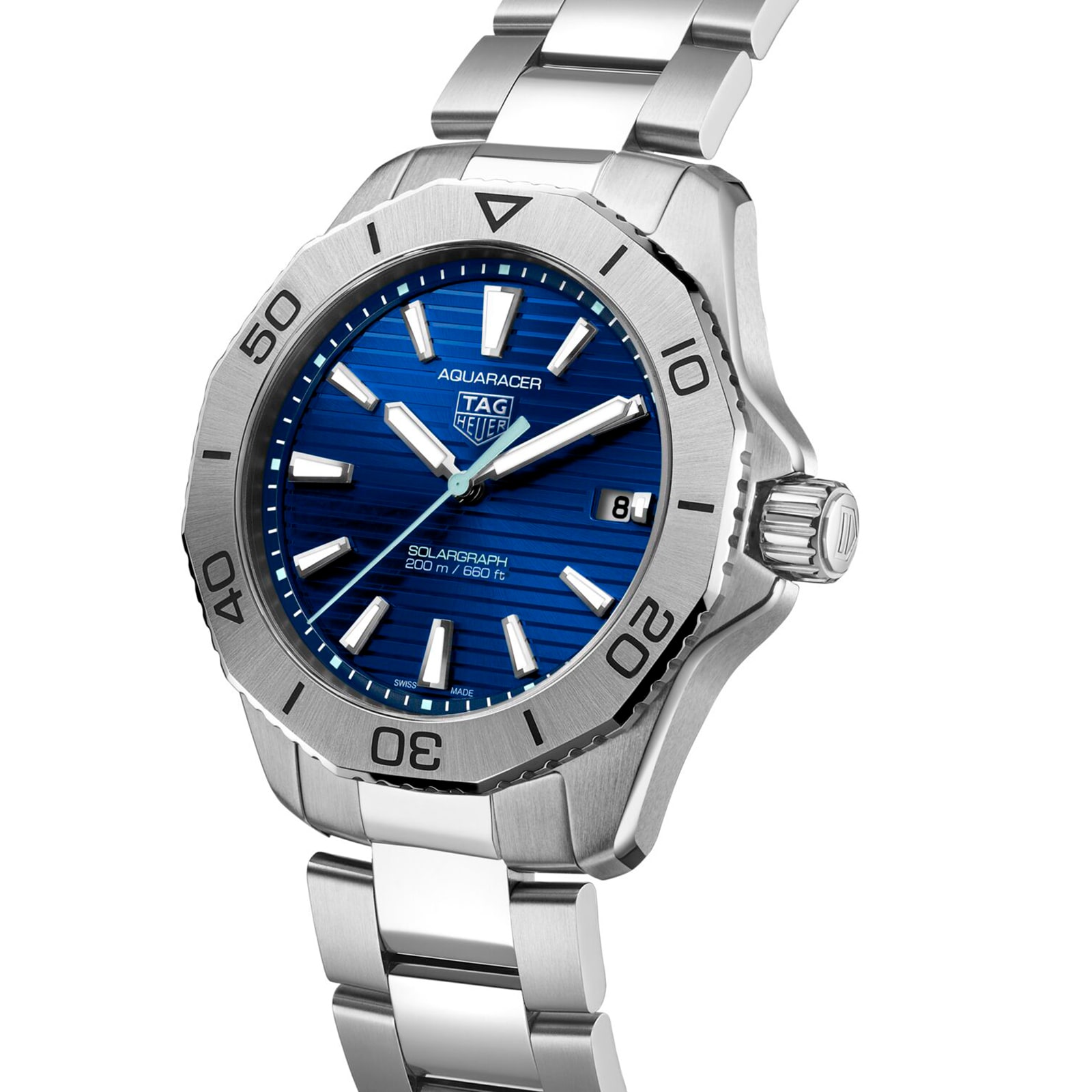 TAG Heuer Aquaracer Professional 200 Solargraph 40mm Mens Watch Blue TAG Heuer Aquaracer Professional 200 Solargraph 40mm Mens Watch Blue