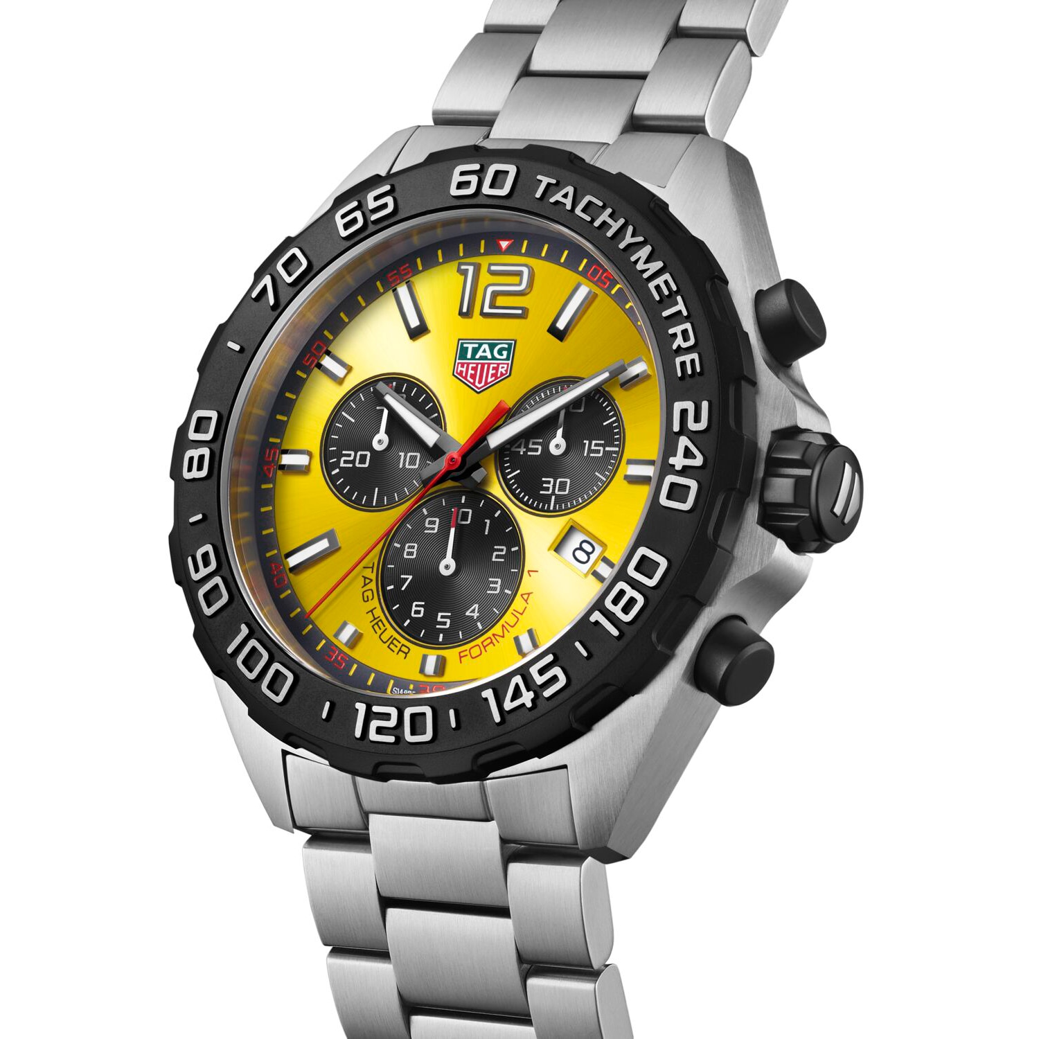 TAG Heuer Formula 1 Quartz Chronograph 200M 43mm Mens Watch Yellow