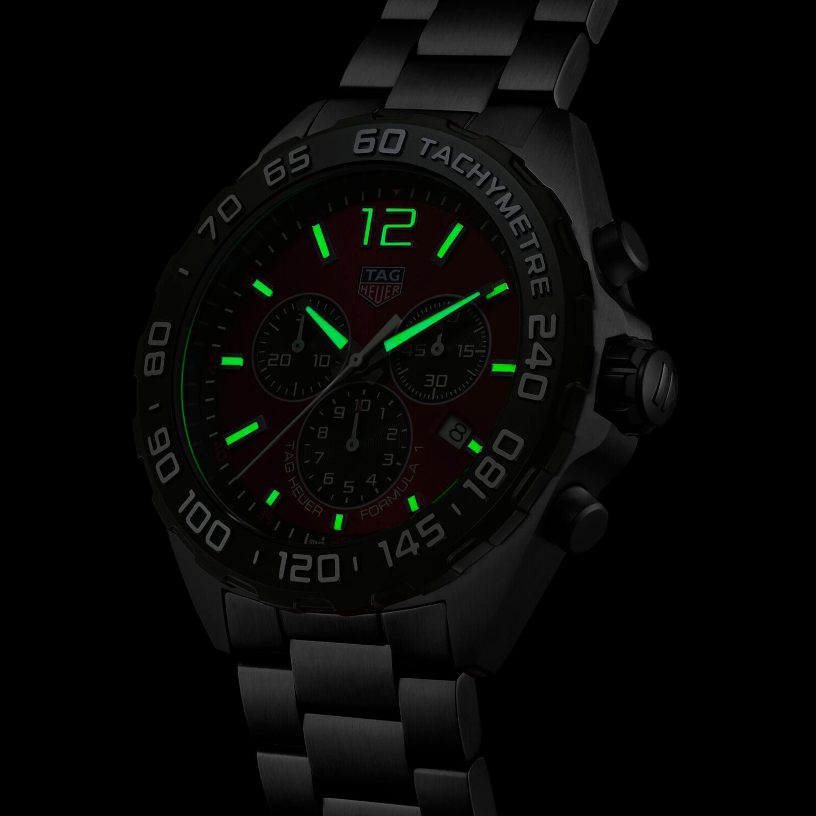 TAG Heuer Formula 1 Quartz Chronograph 200M 43mm Mens Watch Red