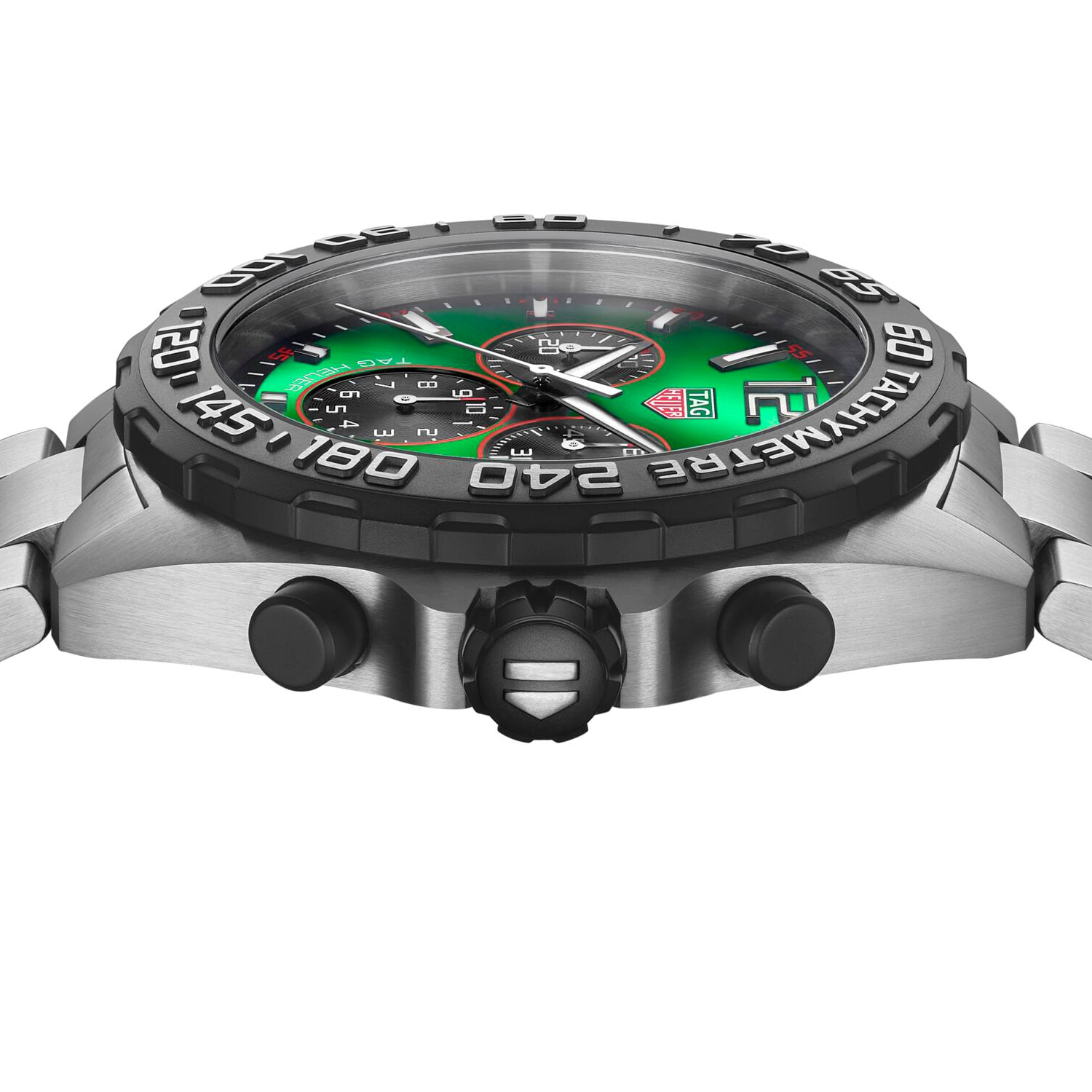 TAG Heuer Formula 1 Quartz Chronograph 200M 43mm Mens Watch Green CAZ101AP.BA0842 Watches Of Switzerland UK