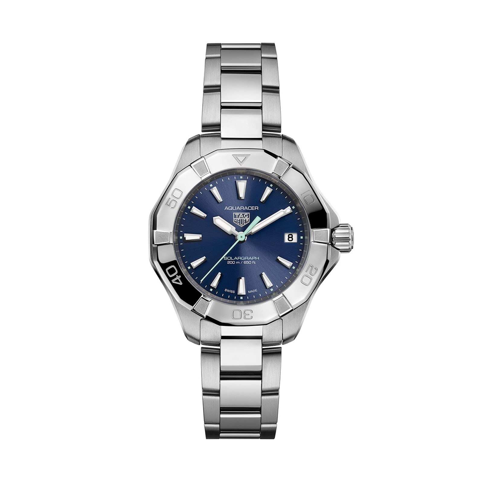 TAG Heuer Aquaracer Professional 200 Solargraph 34mm Ladies Watch Blue