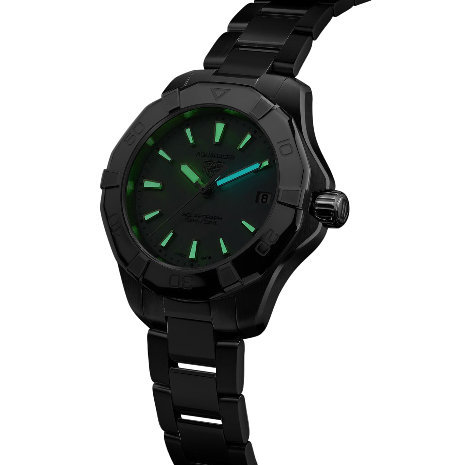 TAG Heuer Aquaracer Professional 200 Solargraph 34mm Ladies Watch Mother Of Pearl