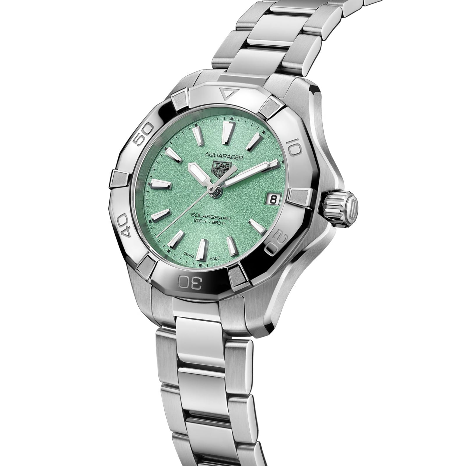 TAG Heuer Aquaracer Professional 200 Solargraph 34mm Ladies Watch Turquoise