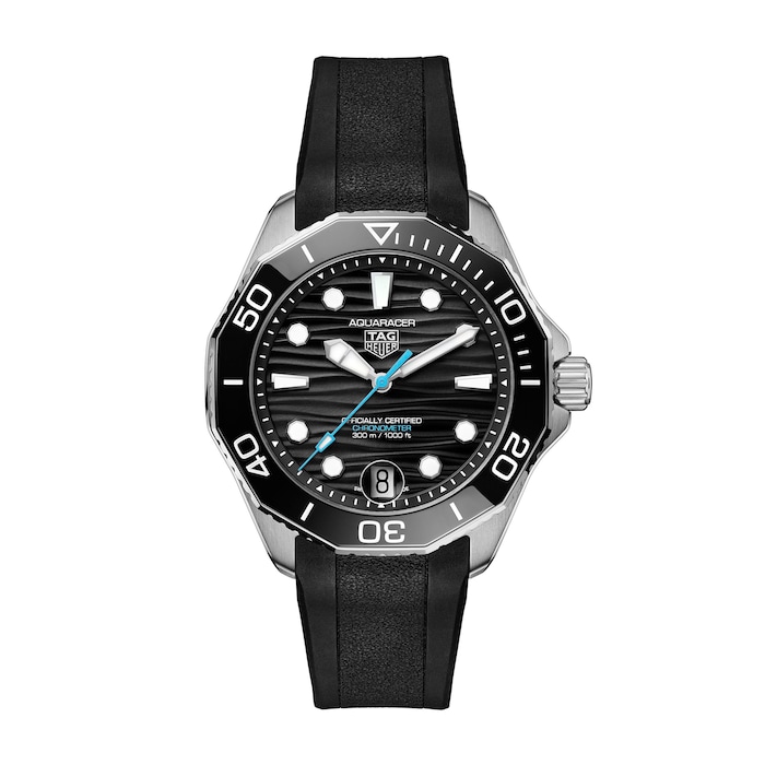 TAG Heuer Aquaracer Professional 300 Date 42mm Mens Watch Black Rubber