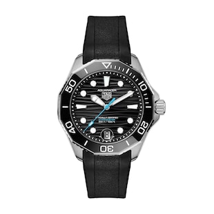 TAG Heuer Aquaracer Professional 300 Date 42mm Mens Watch Black Rubber