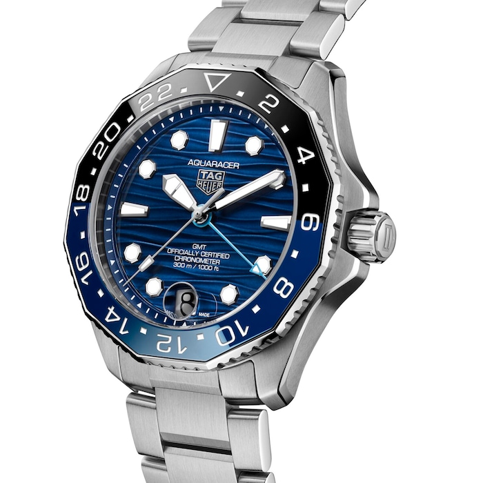 TAG Heuer Aquaracer Professional 300 GMT 42mm Mens Watch Blue