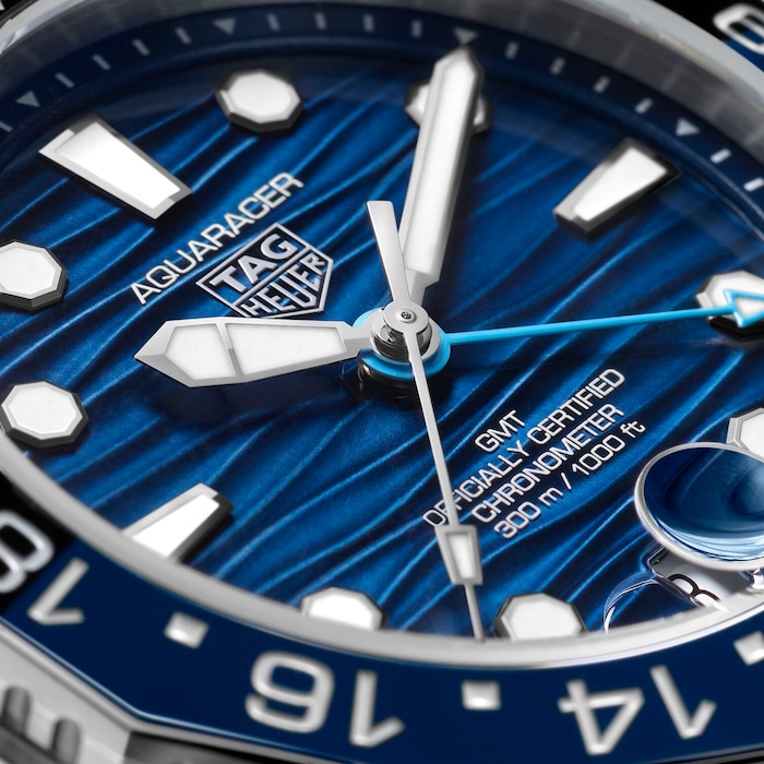 TAG Heuer Aquaracer Professional 300 GMT 42mm Mens Watch Blue