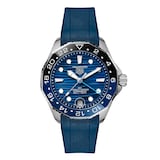 TAG Heuer Aquaracer Professional 300 GMT 42mm Mens Watch Blue Rubber