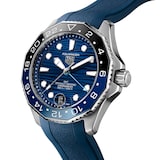 TAG Heuer Aquaracer Professional 300 GMT 42mm Mens Watch Blue Rubber