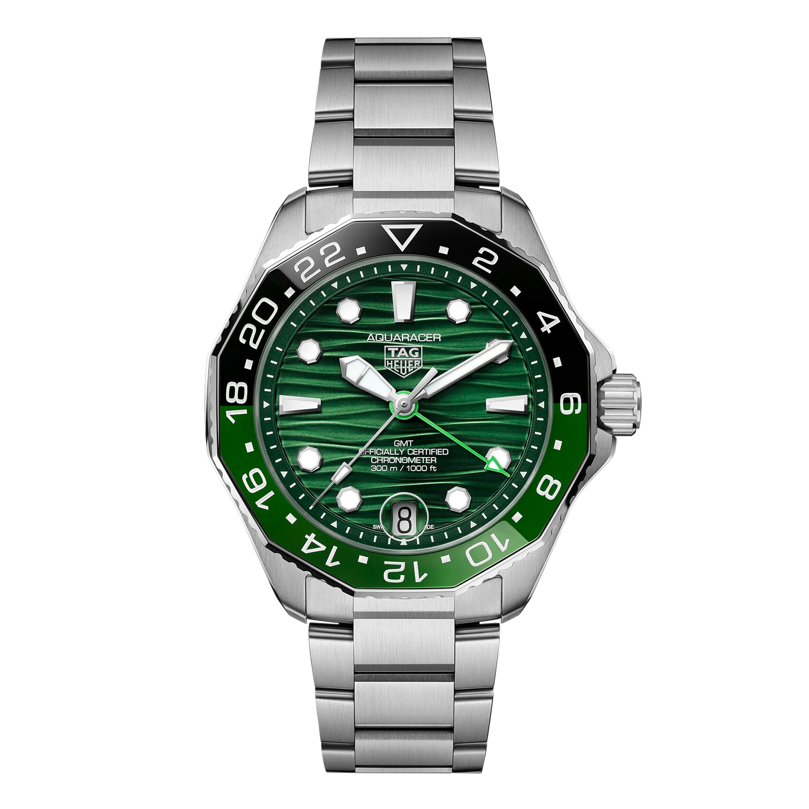 TAG Heuer Aquaracer Professional 300 GMT 42mm Mens Watch Green