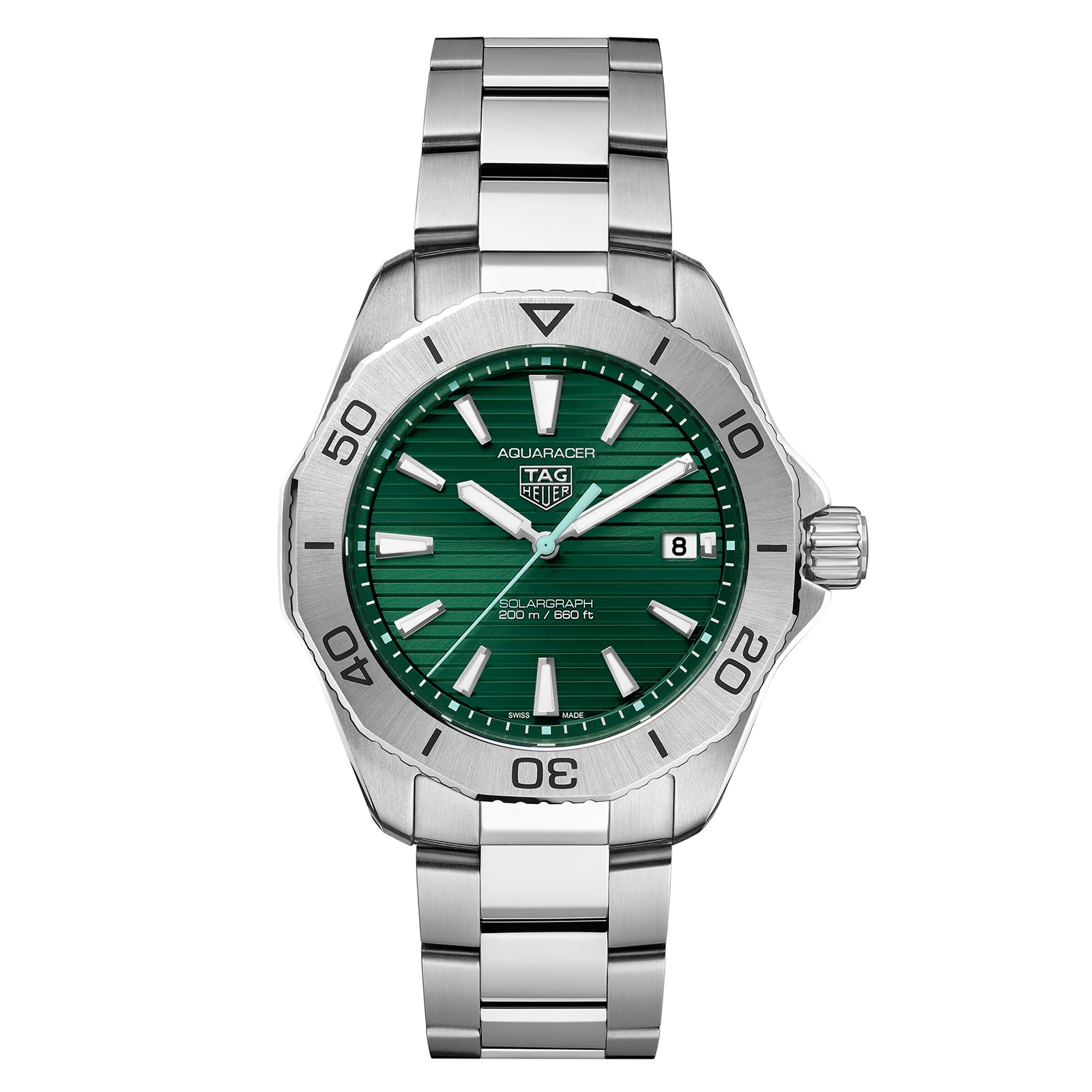 TAG Heuer Aquaracer Professional 200 Solargraph 40mm Mens Watch Green TAG Heuer Aquaracer Professional 200 Solargraph 40mm Mens Watch Green