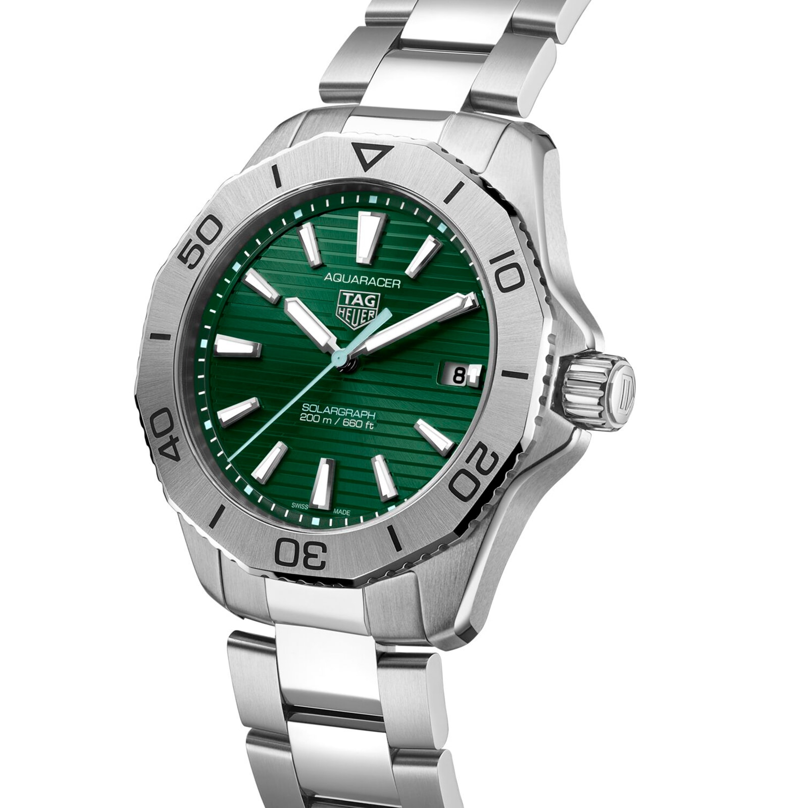 TAG Heuer Aquaracer Professional 200 Solargraph 40mm Mens Watch Green TAG Heuer Aquaracer Professional 200 Solargraph 40mm Mens Watch Green