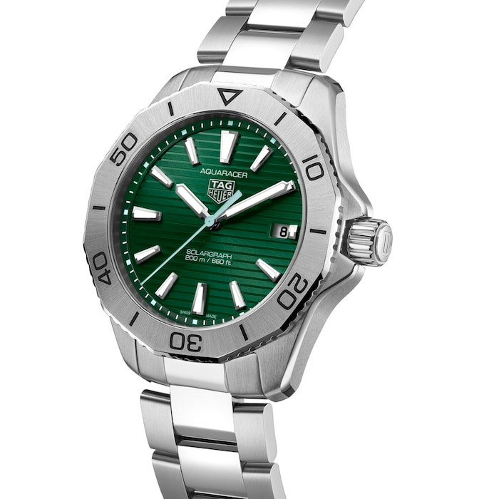 TAG Heuer Aquaracer Professional 200 Solargraph 40mm Mens Watch Green