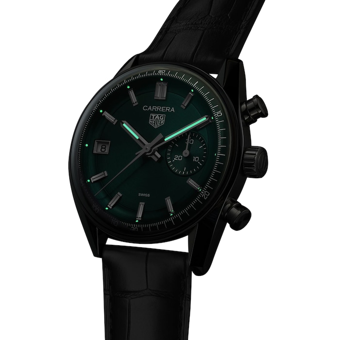 TAG Heuer Carrera Chronograph 39mm Mens Watch Green