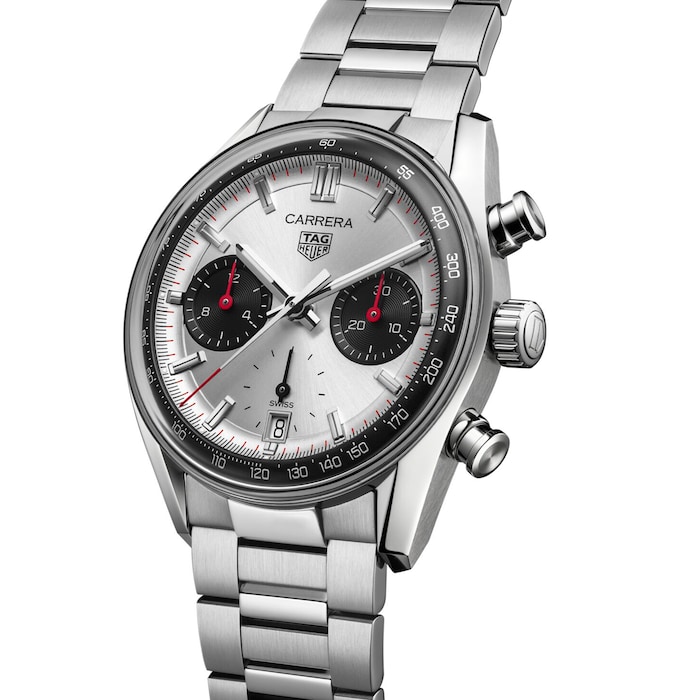 TAG Heuer Carrera Chronograph 39mm Mens Watch Silver