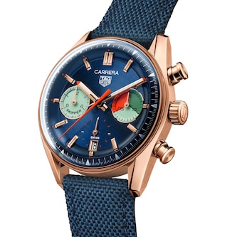 TAG Heuer Carrera Skipper Chronograph 39mm Mens Watch Blue