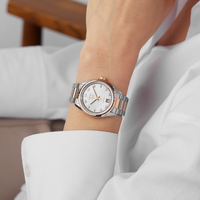 TAG Heuer Carrera Date 36mm Ladies Watch Mother Of Pearl Diamond