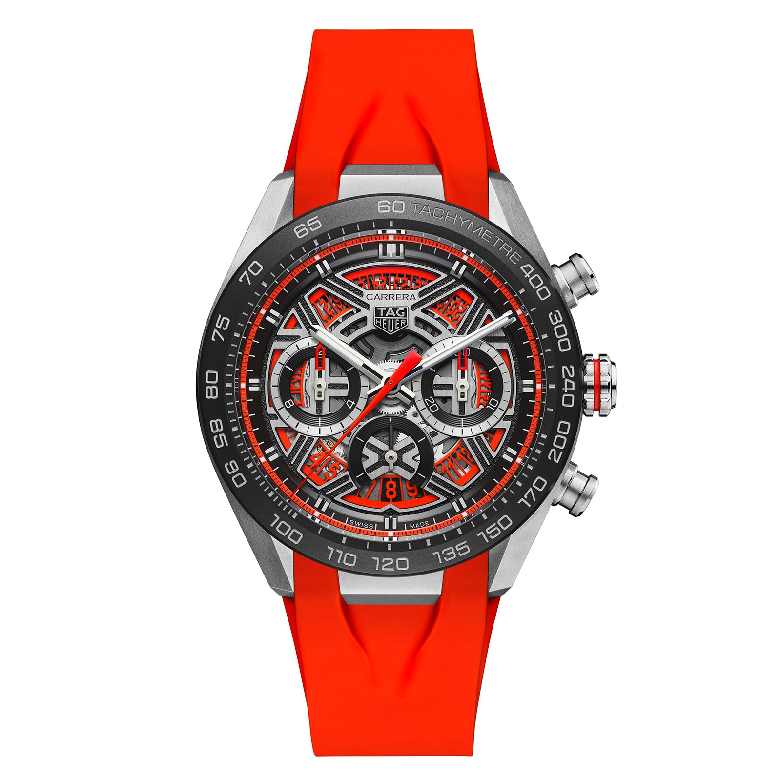 Carrera Chronograph Extreme Sport 44mm Mens Watch Red