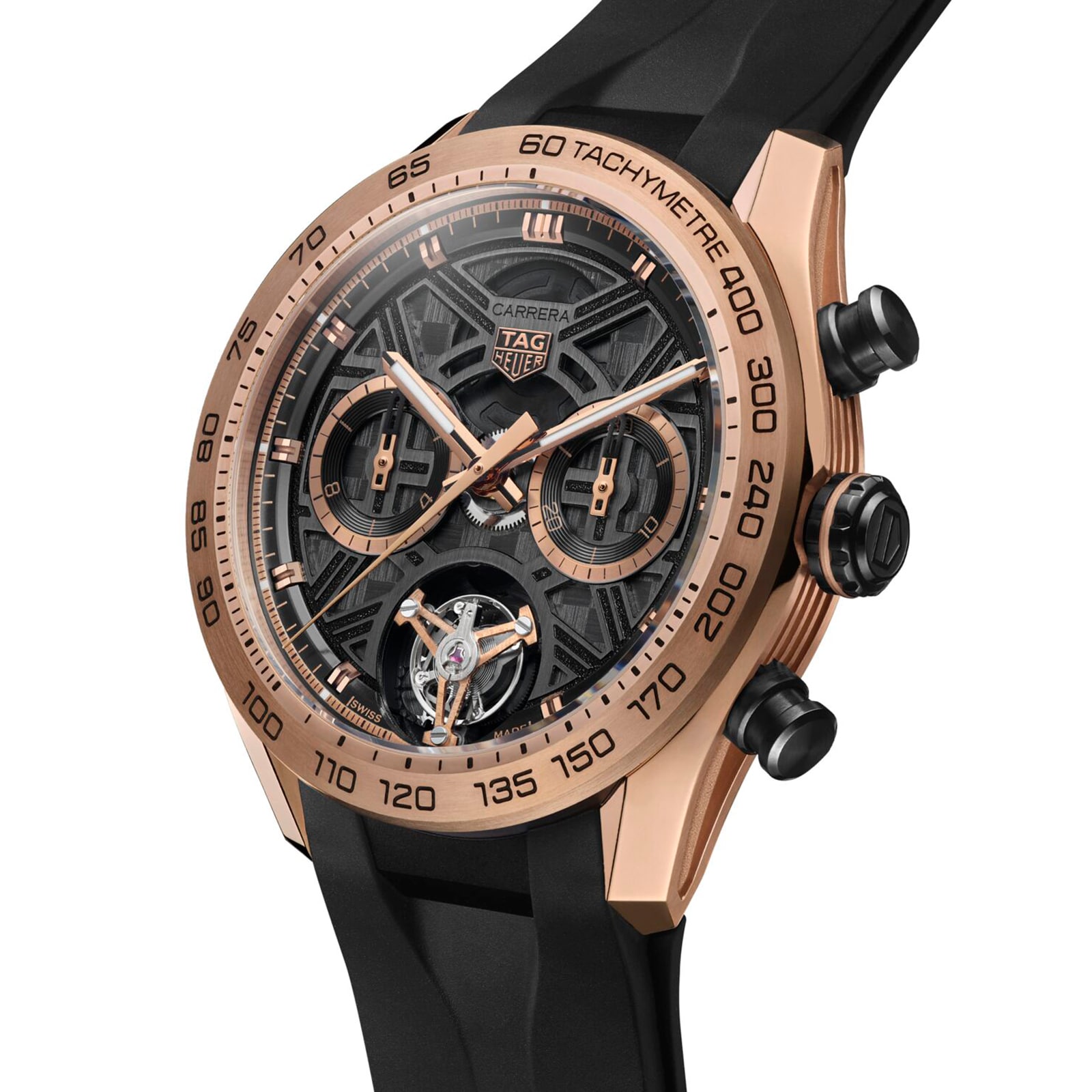 TAG Heuer Carrera Chronograph Tourbillon Extreme Sport 44mm Mens Watch 18k Gold & Titanium