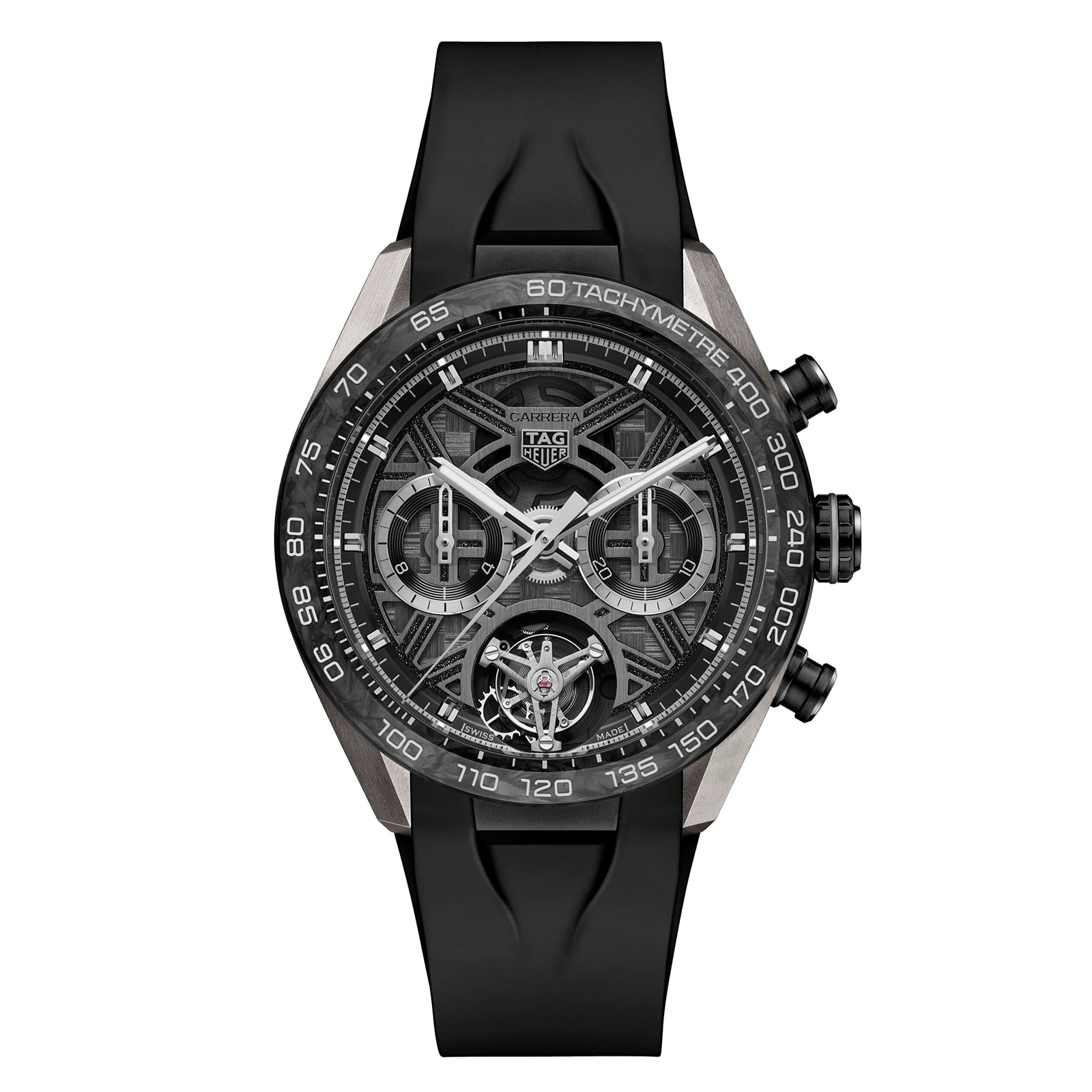 Carrera Chronograph Tourbillon Extreme Sport 44mm Mens Watch Black