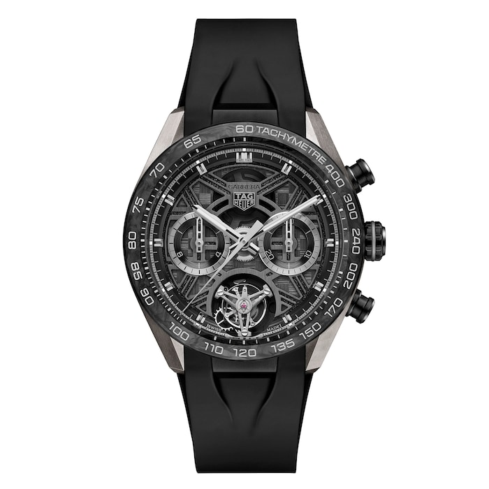 TAG Heuer Carrera Chronograph Tourbillon Extreme Sport 44mm Mens Watch Black