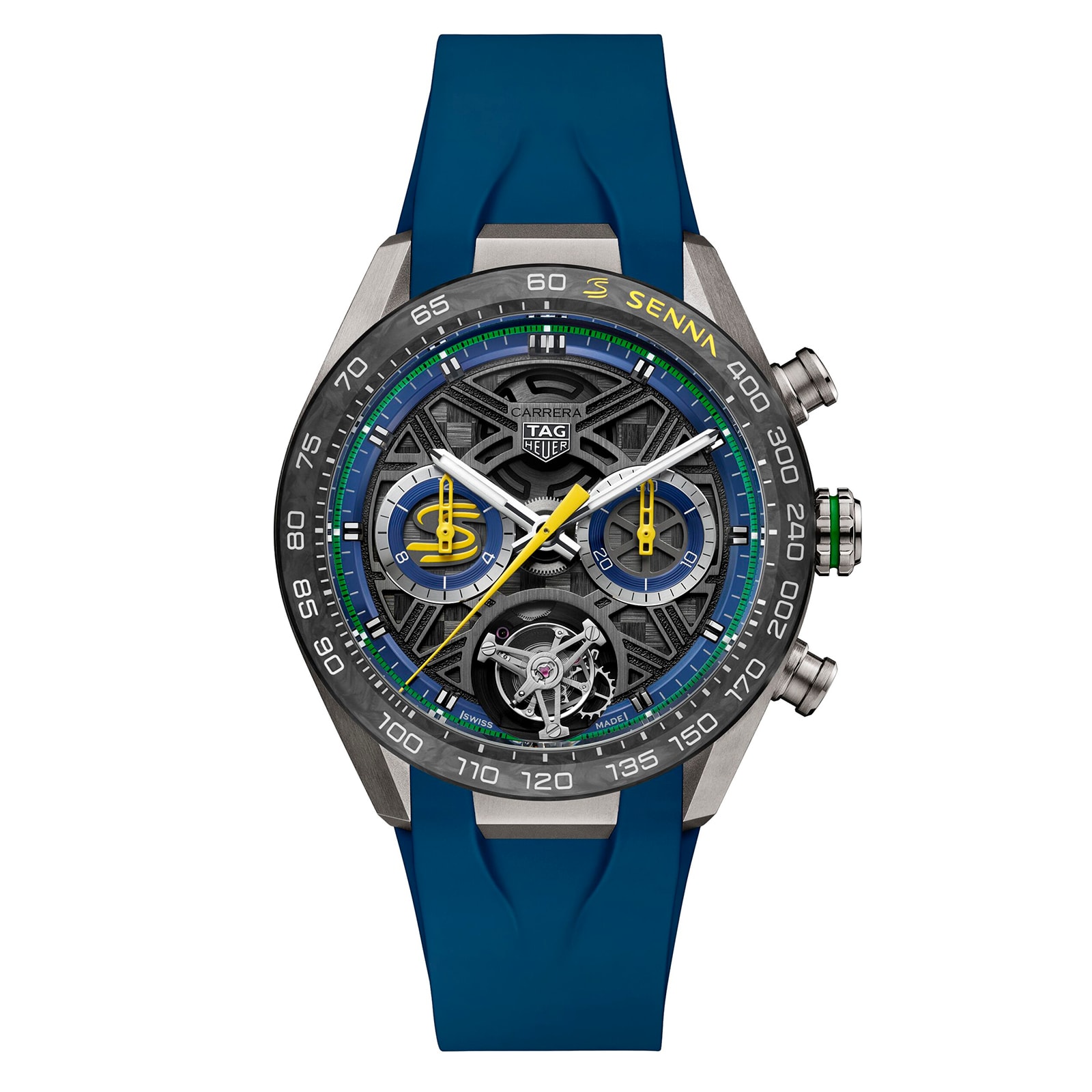 TAG Heuer Carrera Extreme Sport Chronograph Tourbillon X Senna 44mm Mens Watch TAG Heuer Carrera Extreme Sport Chronograph Tourbillon X Senna 44mm Mens Watch