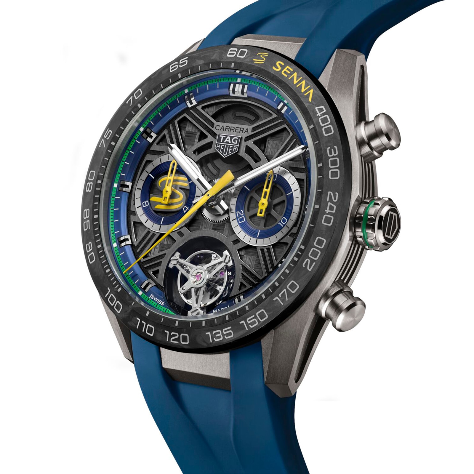 TAG Heuer Carrera Extreme Sport Chronograph Tourbillon X Senna 44mm Mens Watch TAG Heuer Carrera Extreme Sport Chronograph Tourbillon X Senna 44mm Mens Watch