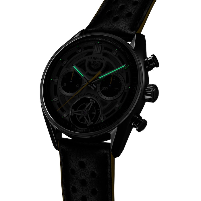 TAG Heuer Carrera Chronograph Tourbillon X Porsche Panamericana Skeleton Limited Edition 42mm Mens Watch