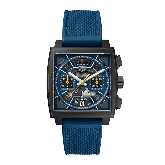 TAG Heuer Monaco Skeleton 39mm Mens Watch Blue