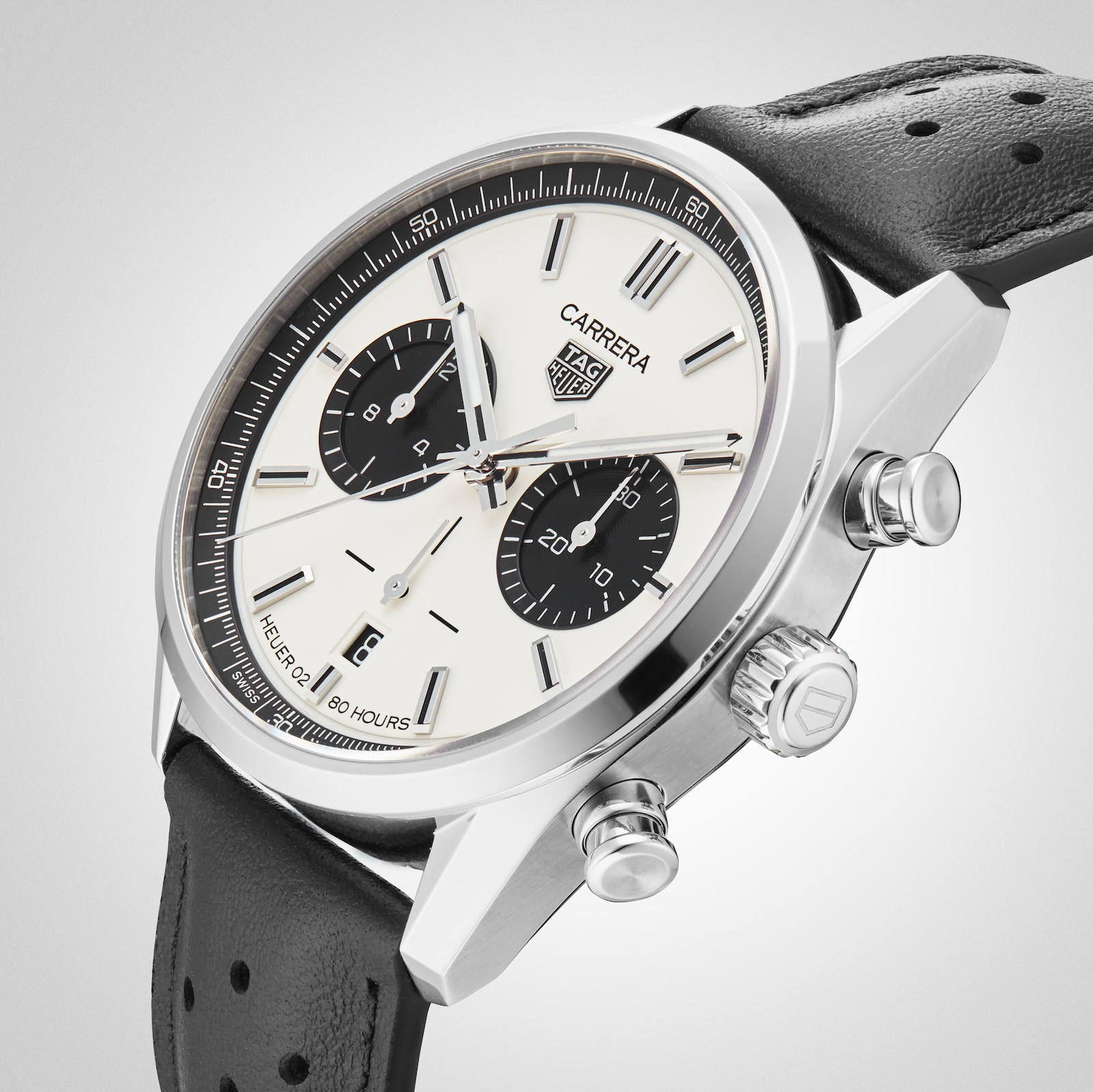 TAG Heuer Carrera 42mm Mens Watch Leather Watches Of Switzerland Exclusive