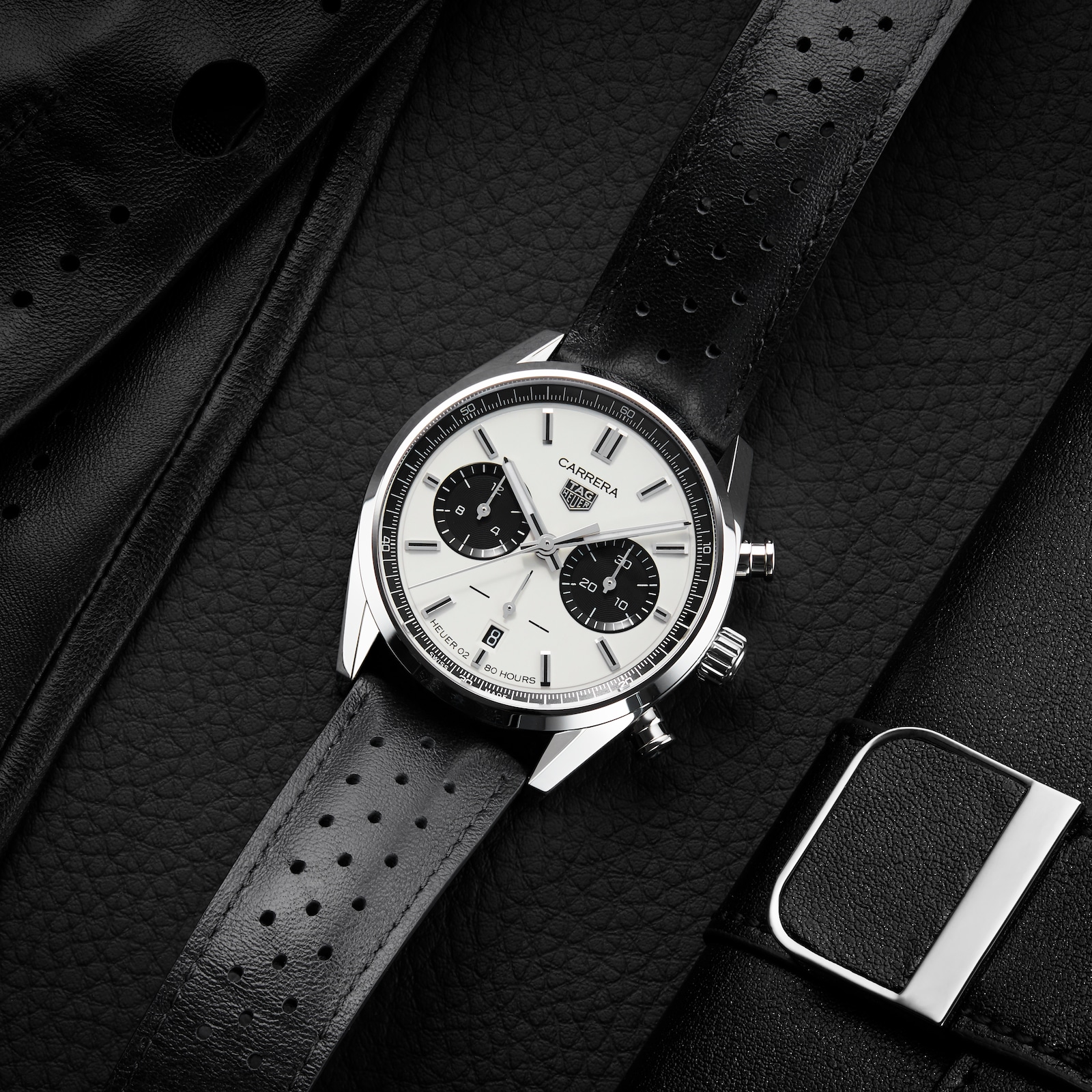 TAG Heuer Carrera 42mm Mens Watch Leather Watches Of Switzerland Exclusive