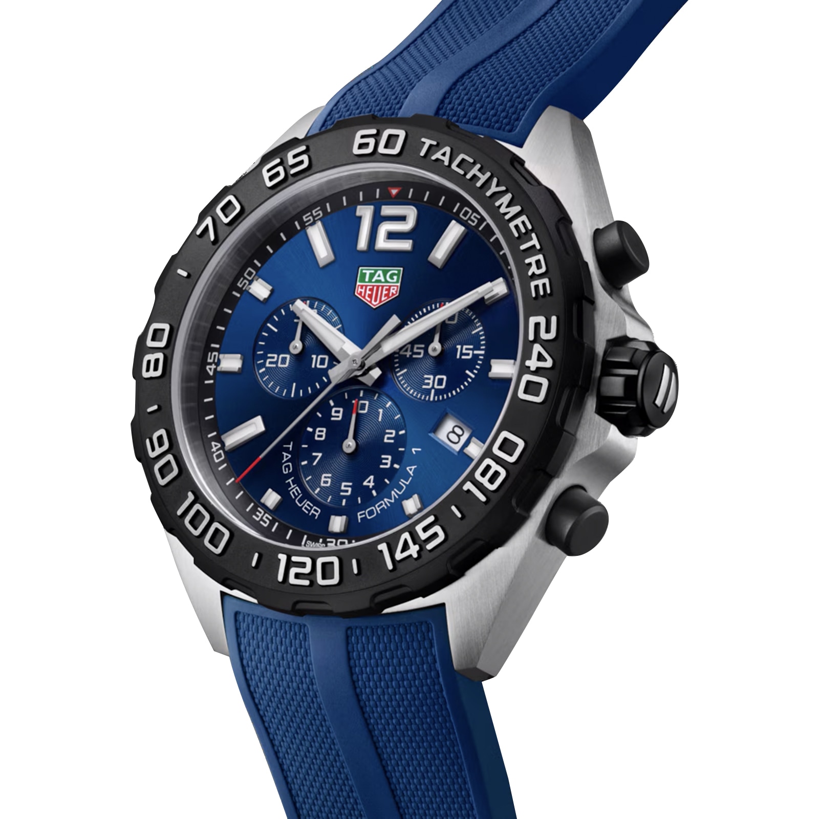TAG Heuer Formula 1 Quartz Chronograph 200M 43mm Mens Watch Blue Rubber TAG Heuer Formula 1 Quartz Chronograph 200M 43mm Mens Watch Blue Rubber