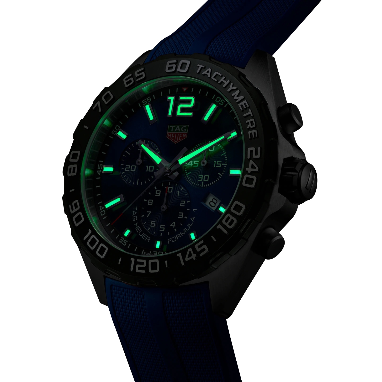 TAG Heuer Formula 1 Quartz Chronograph 200M 43mm Mens Watch Blue Rubber TAG Heuer Formula 1 Quartz Chronograph 200M 43mm Mens Watch Blue Rubber
