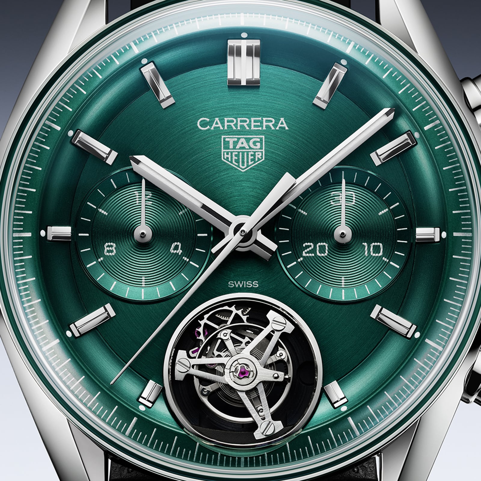 Carrera Chronograph Tourbillon 42mm Mens Watch Green