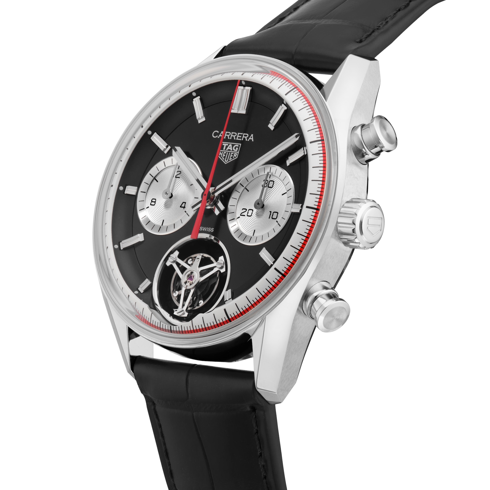 TAG Heuer Carrera Tourbillon 42mm Centenary Mens Watch Black The Watches Of Switzerland Group Exclusive